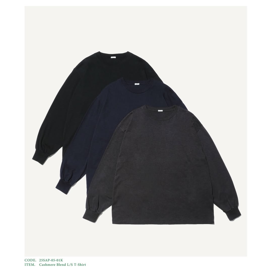 A.PRESSE 25SS Cashmere Blend L/S T-Shirt